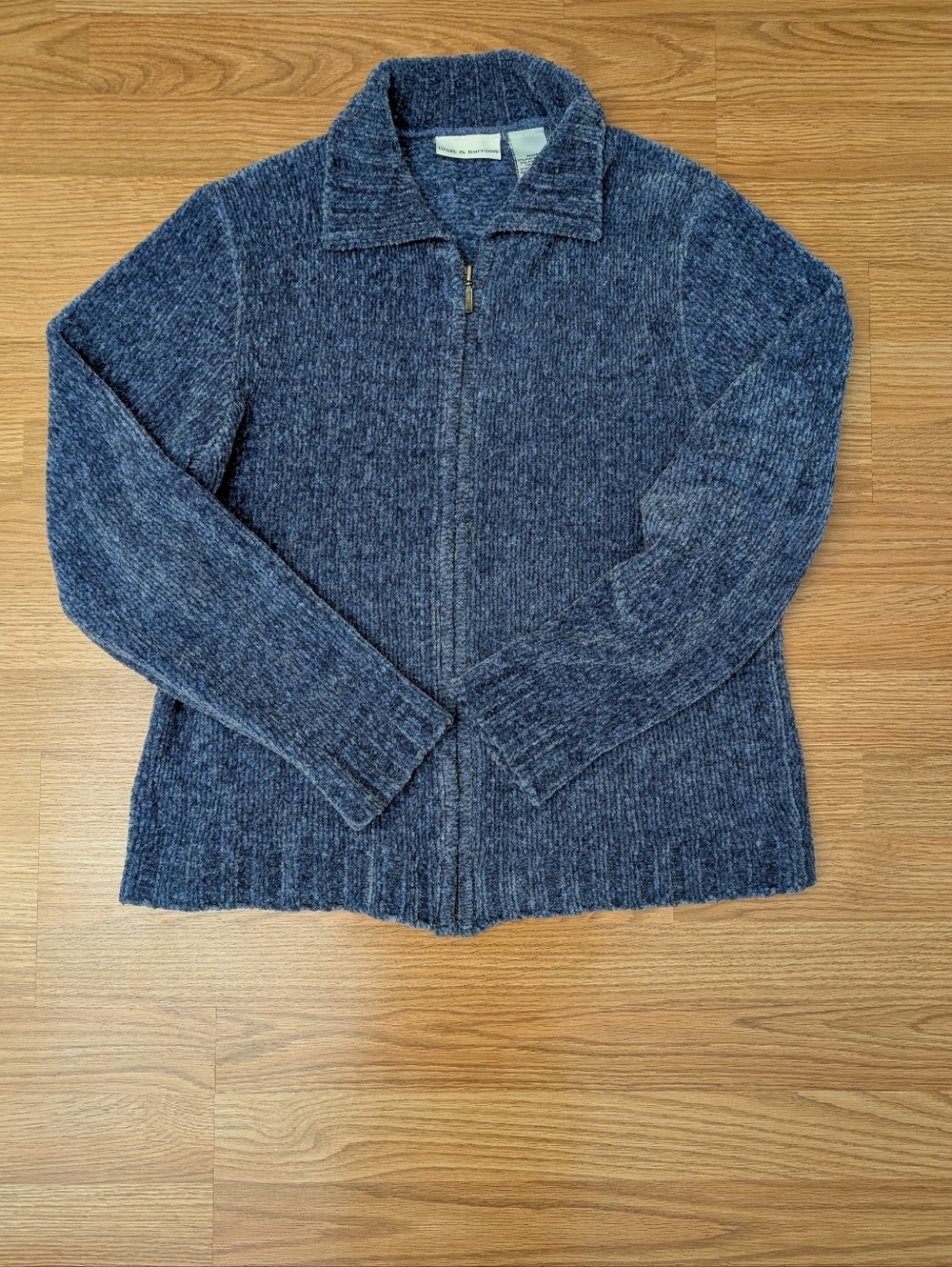 croft & barrow Purple Zip-Front Chenille Cardigan Sweater